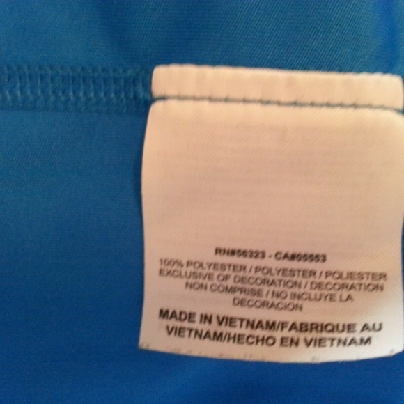 Nike Dri Fit blue short sleeve shirt with black trim - mens large - armpit to ar - Picture 4 of 4